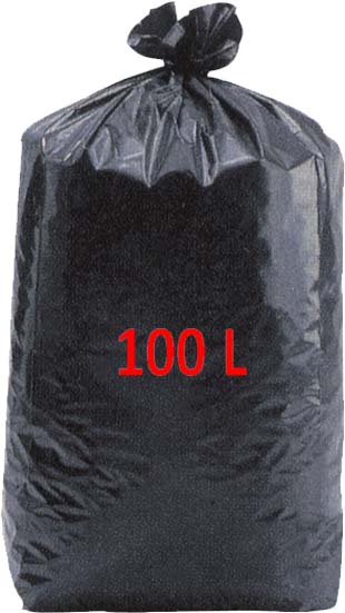Boîte de 250 sacs poubelles traditionnels 100 litres renforcés